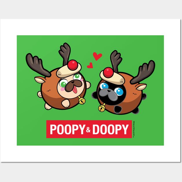 Poopy and Doopy ™ Happy Holidays Wall Art by Poopy_And_Doopy